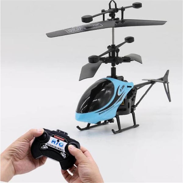 Surejoy Fjernstyret Helikopter One Key Take Off/Landing Fly blue