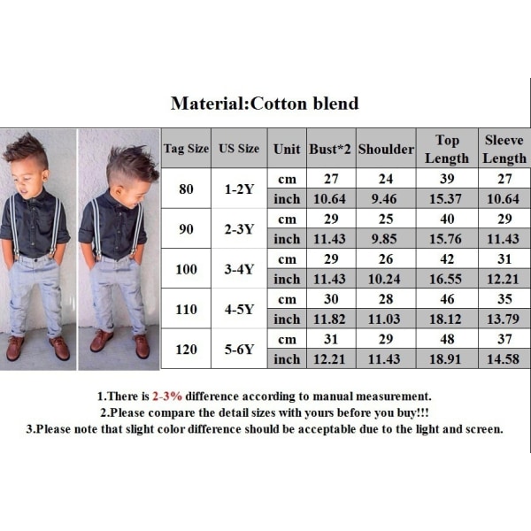 2st Handsome Boys Outfits Topp+byxor Set Sommar dark blue 100