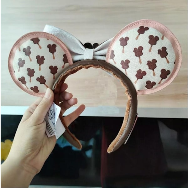 Disneyland 50 års jubilæum Chokolade Ispind Loungefly Minnie Ører Mickey Mouse Hårbøjle