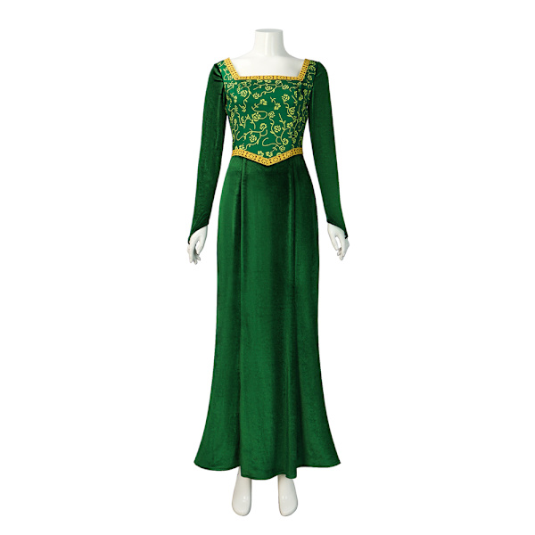 Shrek Fiona Prinsessklänning Kvinnor Halloween Karneval Fest Cosplay Kostym Maskeraddräkt M