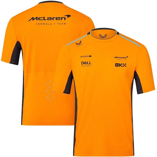 McLaren Racing F1 Tröja Formel 1 Team Herr Sommar Kortärmad Topp Orange 2XL