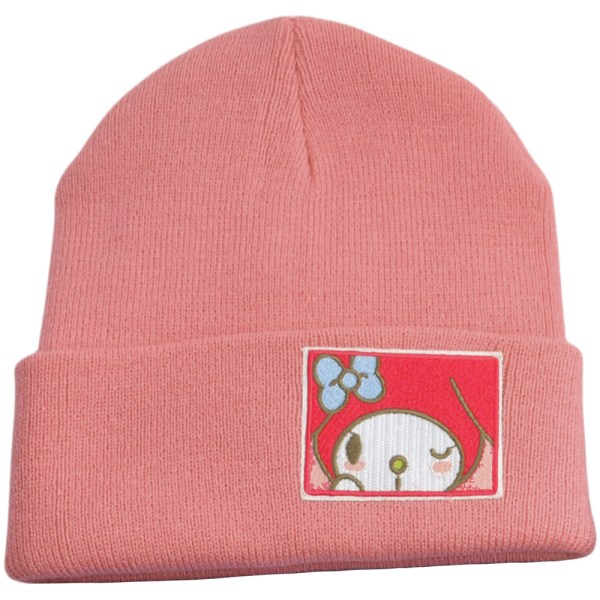 Mymelody/Cinnamoroll/Kuromi Stickad Beanie Hat Dam Warm Skull Cap Melody