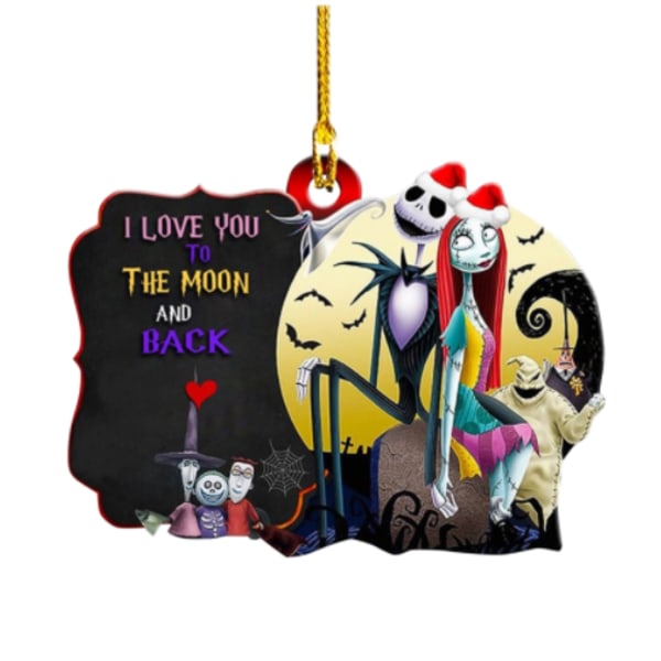 The Nightmare Before Christmas Jack & Sally Hängande Julgranspynt E