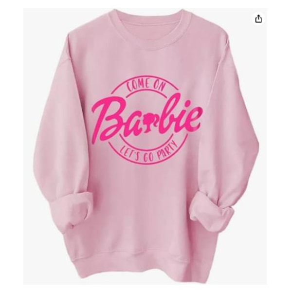 Barbie Letter Unisex Hoodie Sweatshirt Streetwear Jacka B 2XL