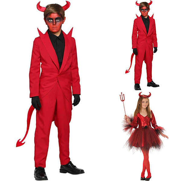 Halloween Red Bull Paholaisvaihe Cosplay Naamiaiset Lava-asu Boys M