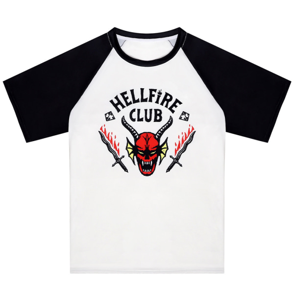 Stranger Things Hellfire Club Baseball T-shirt kortärmade toppar 2XL