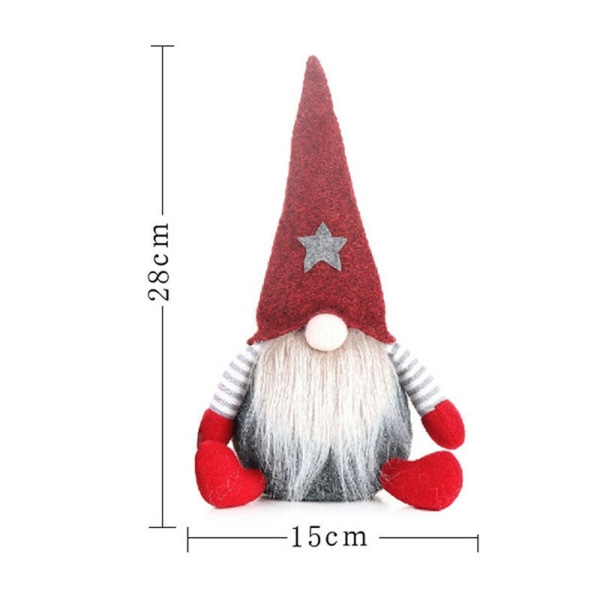 Jultomtar Plyschdocka Dvärg Elf Ornament Juldekaler grey
