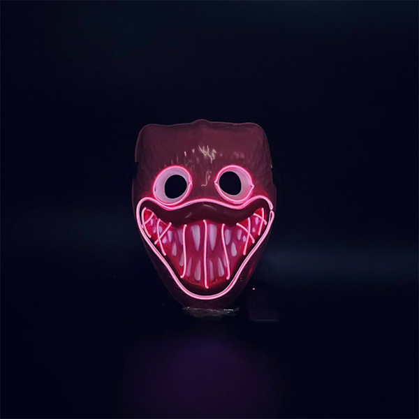 Led-naamio Halloween-naamio Cosplay-asu Realistiset juhlatarvikkeet Red
