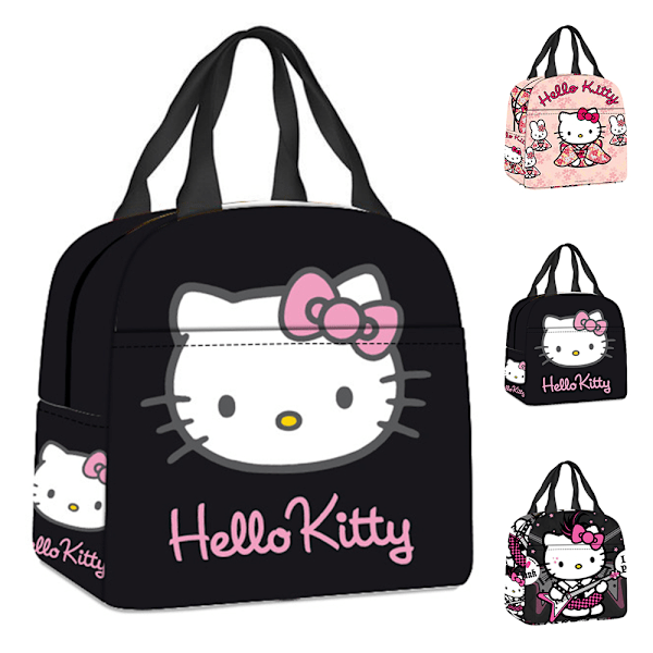 Barn Pojkar Flickor Bärbar Lunchbag Lunchlådor Katie Katt Isolerad Lunchväska Skola Picknicklåda #1