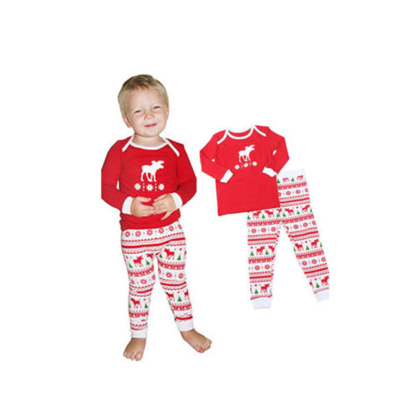 Christmas Baby Kids Auldt Sets Red Red White women XL