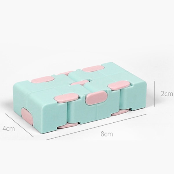 Finger Cube Fidget Leksak Kubleksak Sensorisk Spel För Barn Vuxen Present blue