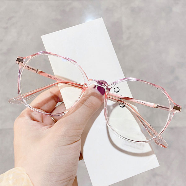 Läpinäkyvät kehykset sinistä valoa estävät silmälasit Pink