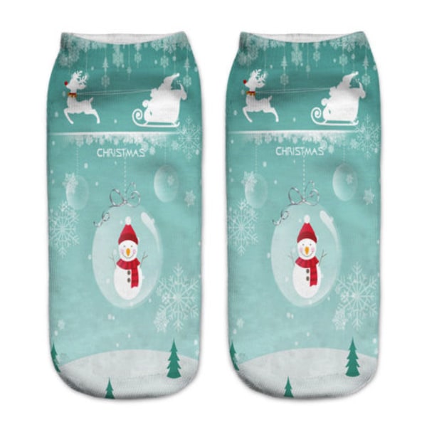 2/4/6/8/12 par julstrumpor i 12 färger, dekorativa, trendiga, tecknade grey snowman 2PCS