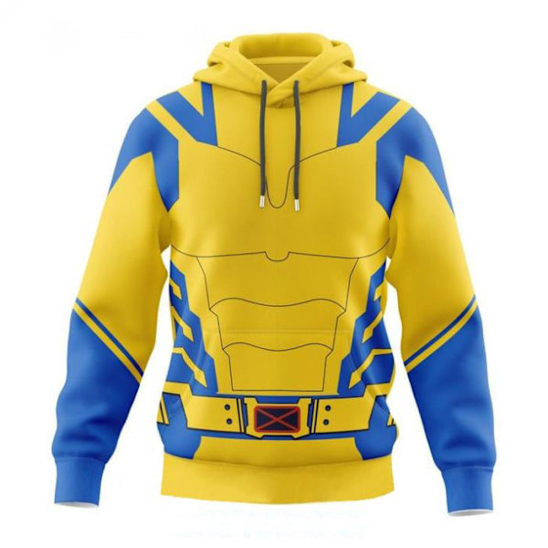 Cosplay Deadpool 3 Wolverine 3D Hoodies Superhjälte X-Men Jacka Kläder Kostymer Yellow M