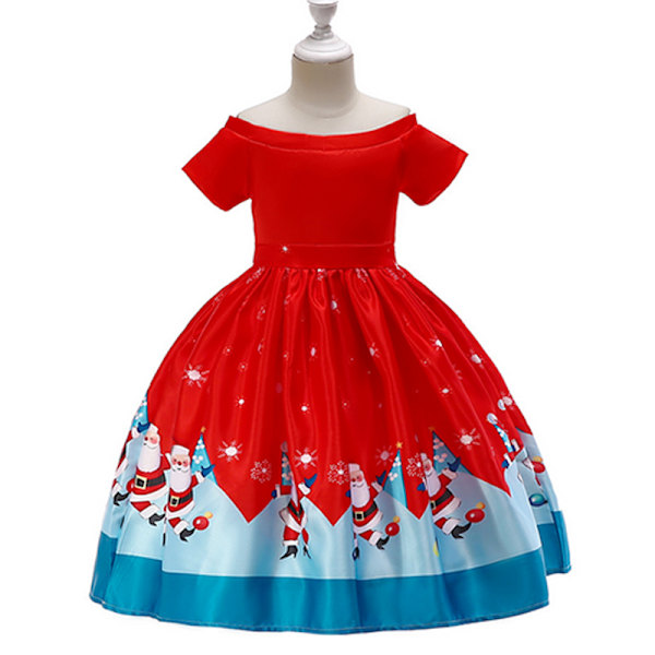 Jenters Juleball Tutu Kjole Bryllup Prinsesse Brudepike red-B