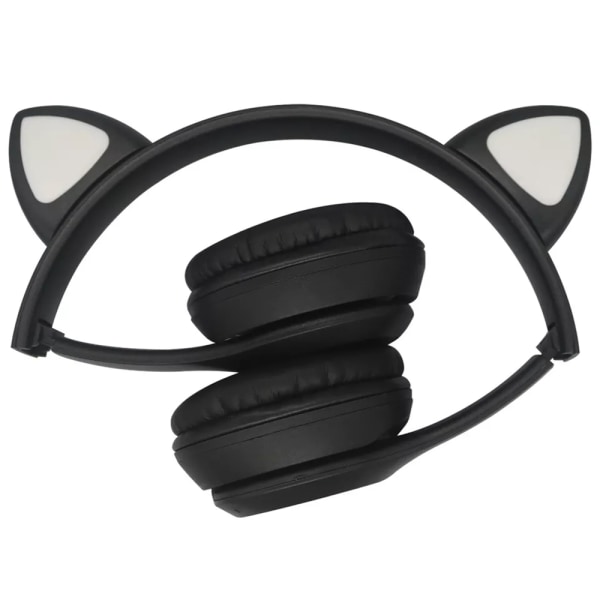 Barn Barn Hörlurar Trådlöst Bluetooth Headset LED-lampor Cat Ear-hörlurar Pink