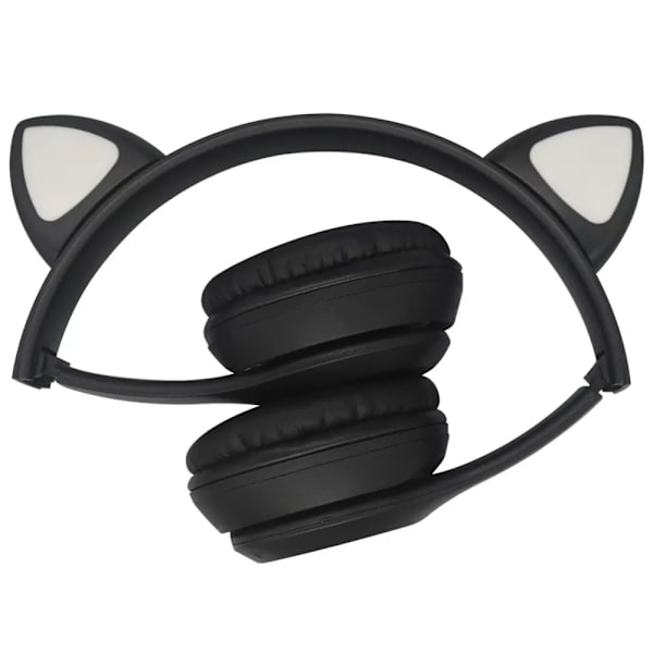Lasten langattomat Bluetooth-kuulokkeet LED-valoilla, kissa-korva kuulokkeet Grey