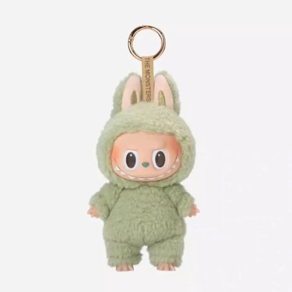 POP MART The Monsters Labubu Blind Box Samlefigur - Pop Mart Spennende Macaron Plysj Nøkkelring Utgave (1 Blind Box, 17cm) #3