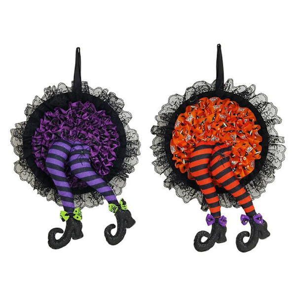 Halloween-noita jalkaköynnös pitsihame röyhelöillä riippuva koriste purple