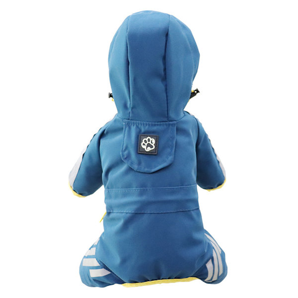 Hettejakke for hund, vanntett hundejakke, utendørsjakke blue L