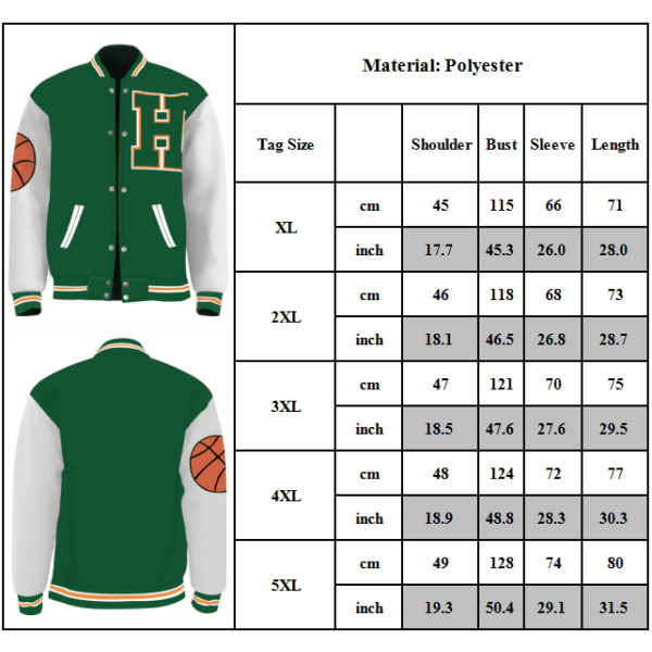 Stranger Things 4 - Lucas Sinclair Hawkins Letter H Print Jacket 2XL