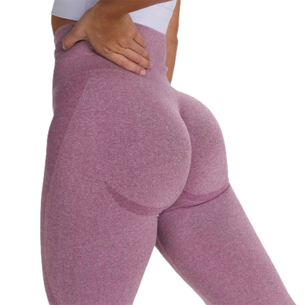 Damen Push Up Yoga Hose Leggings Fitness Sporthose Jeggings Present Light Bean Paste L