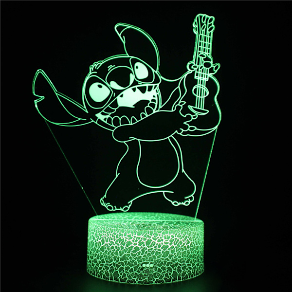 LED Sengelampe med Touch-funktion Stitch Natlampe Børnegave E