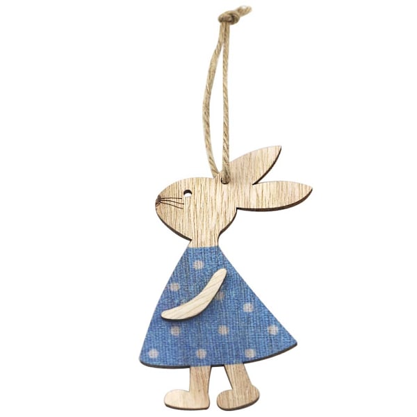 Påskpresent Söta Träprydnader DIY Trä Hängande Hantverk Dekorationer B(1PC)