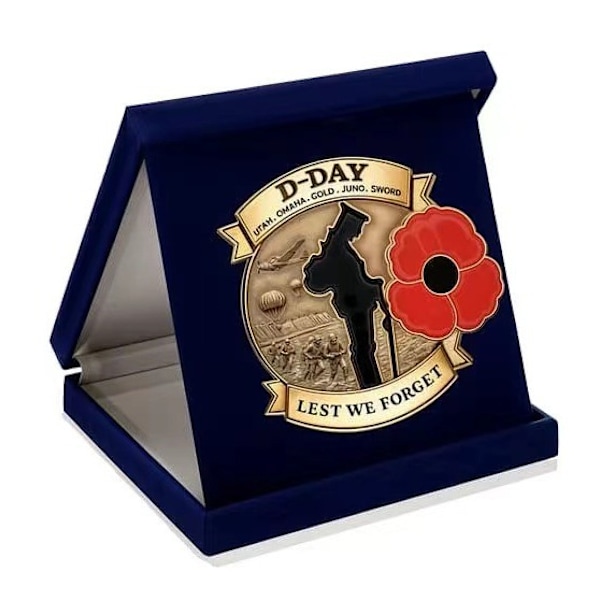 Mindebadge til 80-årsdagen for D-dag Memorial Veteran Pins Mænd