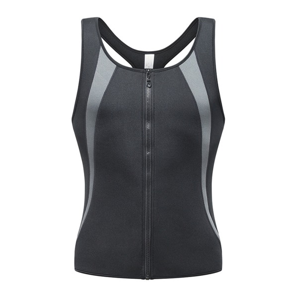 Herr Bastu Sweat Suit Waist trainer Träning Body Shaper Hot Vest Dragkedja Slimming Linne Sport Gym Skjorta Shapewear C S