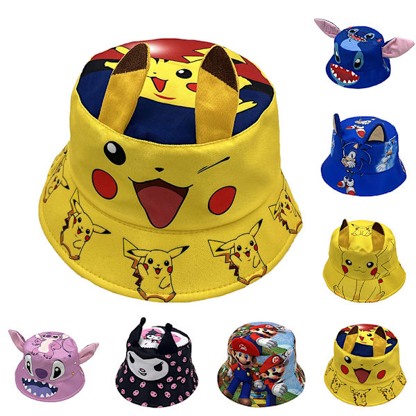 Lilo & Stitch Sonic Beanie Fiskehatt för Barn Sommar Solhatt E