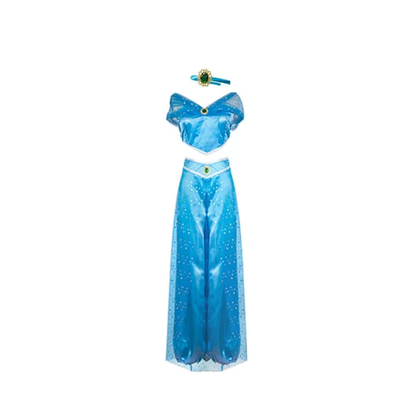Piger Magisk Lampe Prinsesse Jasmin Halloween Cosplay Kostume green