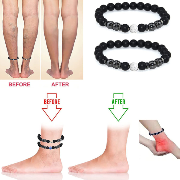 Klassika Magnetiska Anklets för Kvinnor och Armband för Män - Presenttillbehör Ball Beads