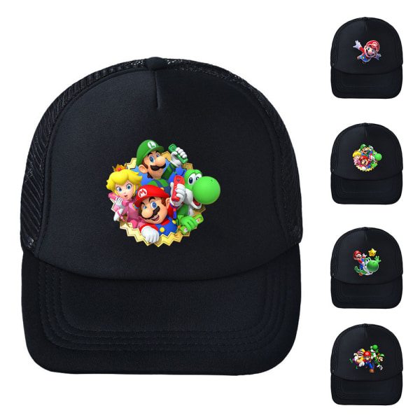 SuperMario Mesh Baseball Cap Dam Herr Tonåringar Sommar Trucker Solhatt Justerbar #4