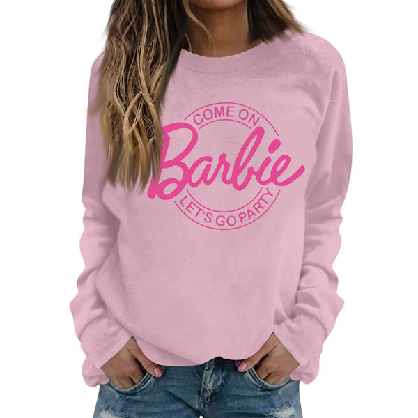 Barbie-kirjain naisten unisex-hupparit collegepaita katumuotitakki A 2XL