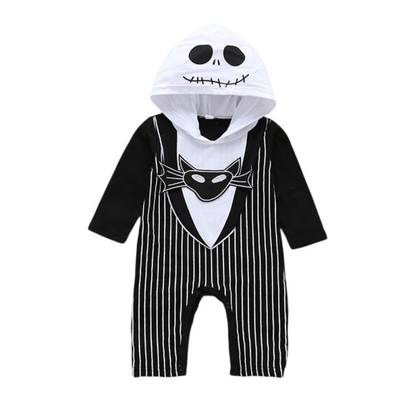 Halloween kostym Nyfödd baby Jack Skellington Jumpsuit 100cm