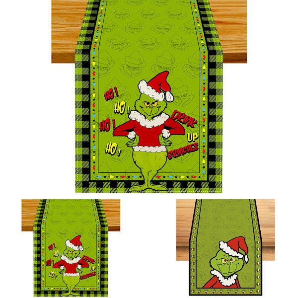 Juledug Bordløber Glædelig Jul Dug Hjem Spisebord Flag Dekorationer B
