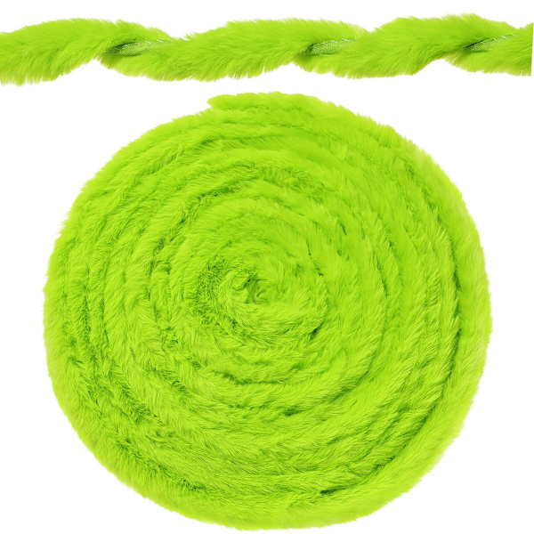 2/5m Julgrön Konstgjord Pälsband Trim Tyg Rulle Vindande Julgran Girlang Mjuk Konstgjord Pälsremsa för Julgran Dekoration 5cm*2m