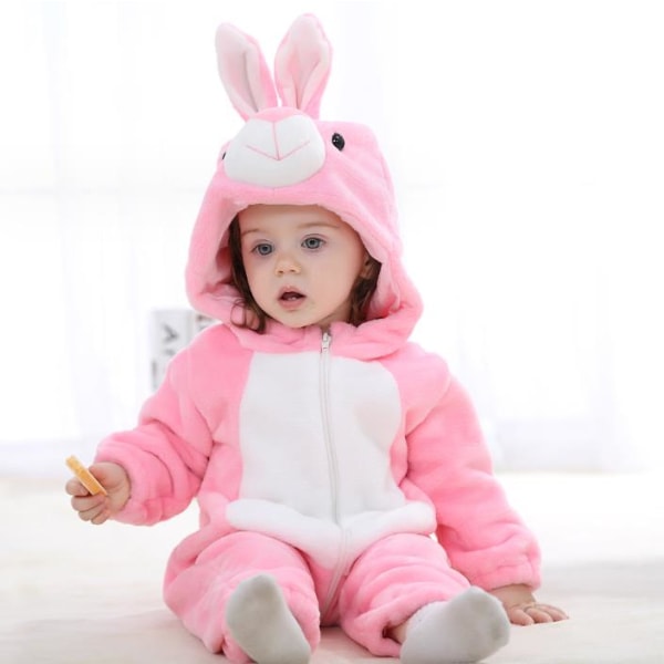 Baby Animal Hooded Romper Jumpsuit Bodysuit Kläder Vinterkläder A 70cm