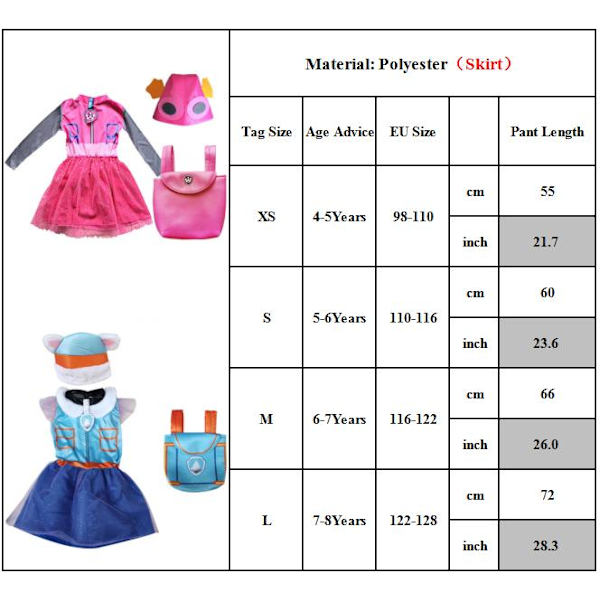 Paw Patrol Team Prestandakostym COS Kostym Barnens Dag Aktivitet Orange Road Horse M