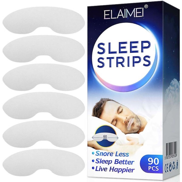 90 st Snore Stopper Adhesive Anti Andningsbar Sömn Nasal Strips
