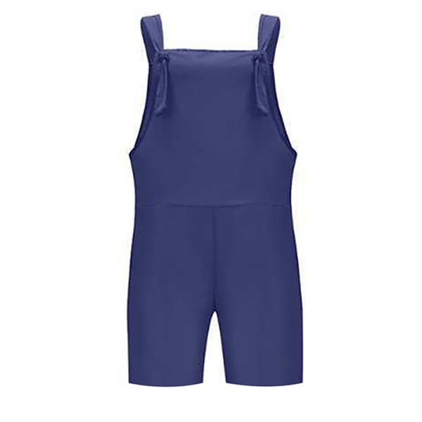 Kvinnor ärmlös Jumpsuit Romper Casual Playsuit Plus Size Blue S