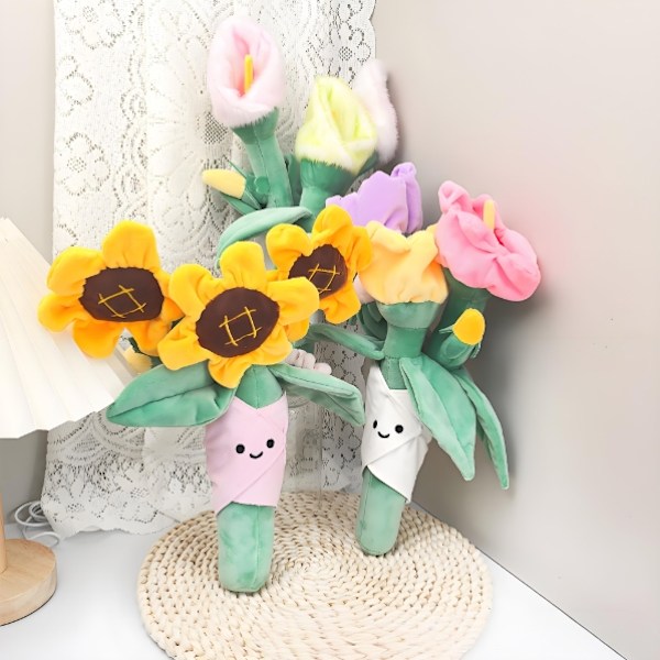 35cm Plysch Solros Konstgjorda Blommor Bröllop Hem Bukett Gåva C