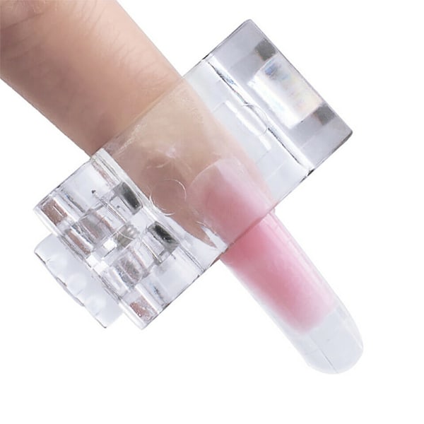 5st Nageltipsklämma Transparent Poly Gel Förlängningsbyggare Klämma 5 PCS
