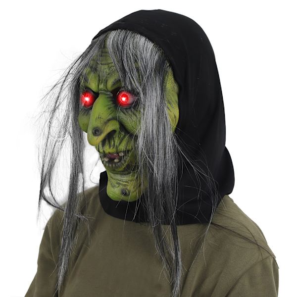 Häxmask Halloween Mask Läskig Läskig Latex Huvudbonad För Fest