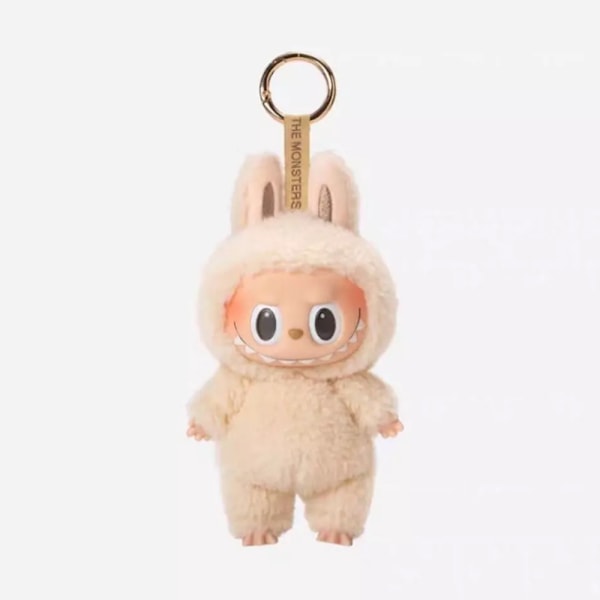POP MART The Monsters Labubu Blind Box Samlefigur - Pop Mart Spennende Macaron Plysj Nøkkelring Utgave (1 Blind Box, 17cm) #1