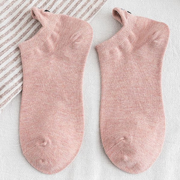 3/5/10 par Funny Broderade Båtsockor På Häl 10 Färger green 3PCS