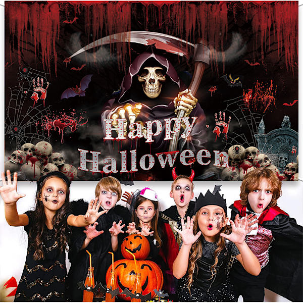 Halloween-koristeet valokuvaustausta kangas valokuvaustausta koristebanneri riippuva lippubanneri Spider