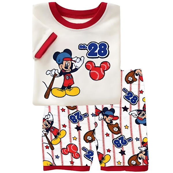 Mickey Små Pojkar Pyjamas Grafisk Kortärmad Topp & Shorts Sovkläder Set Hemmakläder Pyjamas #2 90cm