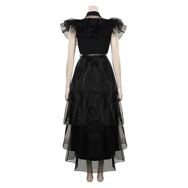 Wednesday Addams Cosplay Kostumesæt Nevermore Academy Skoleuniform Voksen M